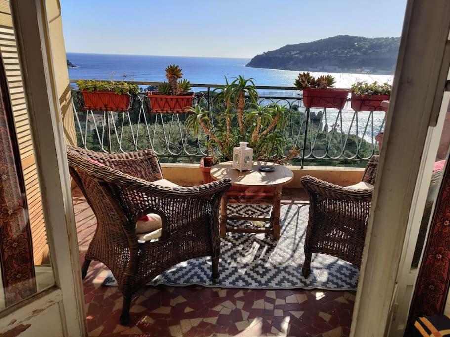 Vintage Flat On Villefranche Bay - Free Car Park Ngoại thất bức ảnh