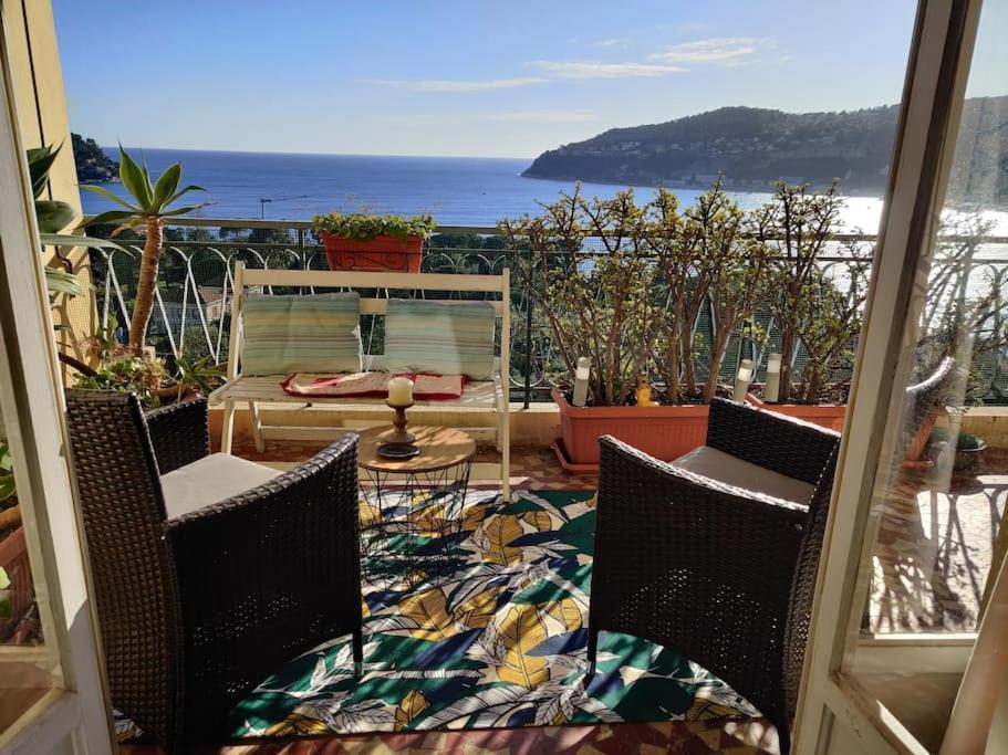 Vintage Flat On Villefranche Bay - Free Car Park Ngoại thất bức ảnh